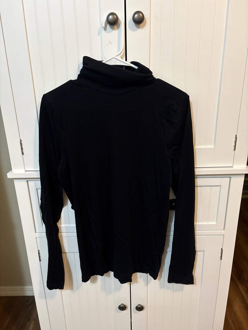 J.Crew Black Turtleneck Top Large NWOT Quiet Luxury Capsule Wardrobe Essential